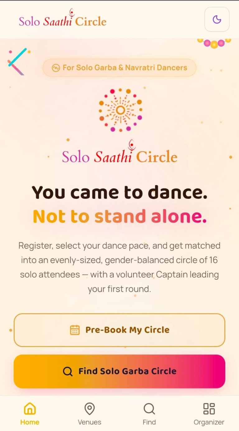 Navratri 2026 with AI: Solo Saathi Circle Launches India’s First Live-Event Grouping Platform integrated with AI